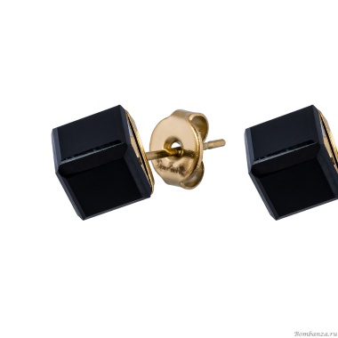 Пусеты Fiore Luna,  Black, SWE2127/2 BL G Пусеты Fiore Luna,  Black, SWE2127/2 BL G
